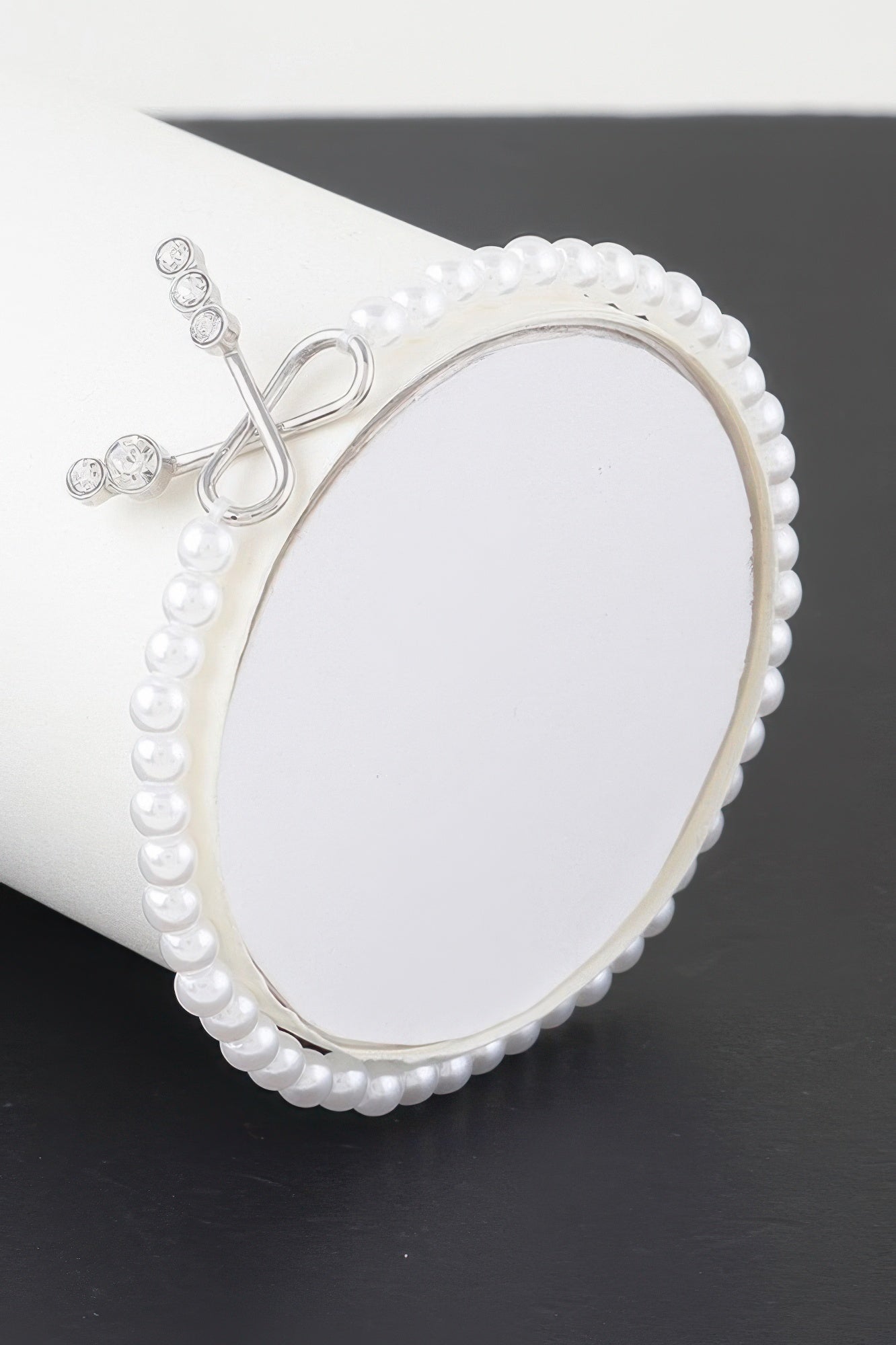 Faux Pearl Bow Rhinestone Bracelet