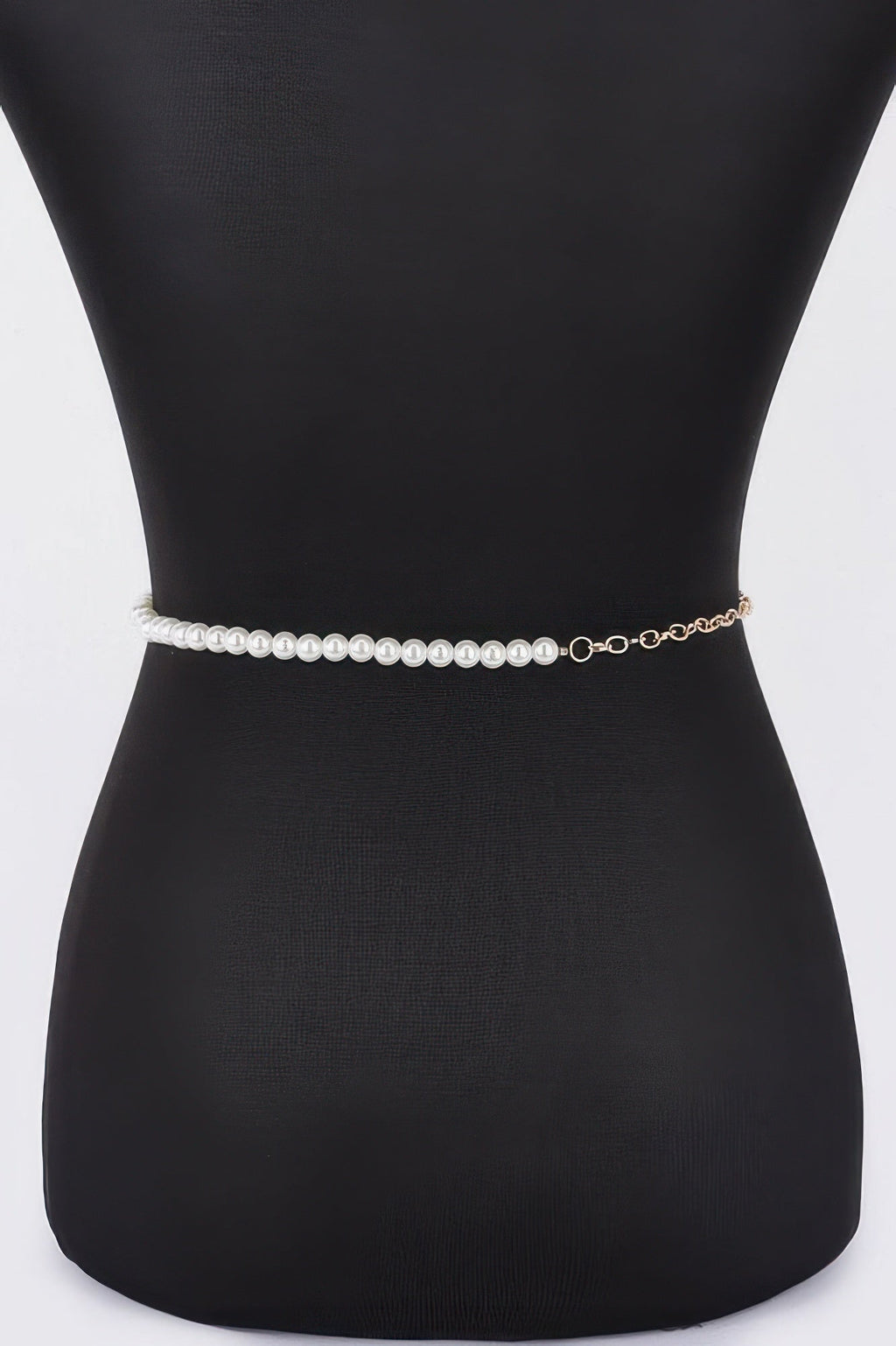 Flower Ribbon Faux Pearl Belt