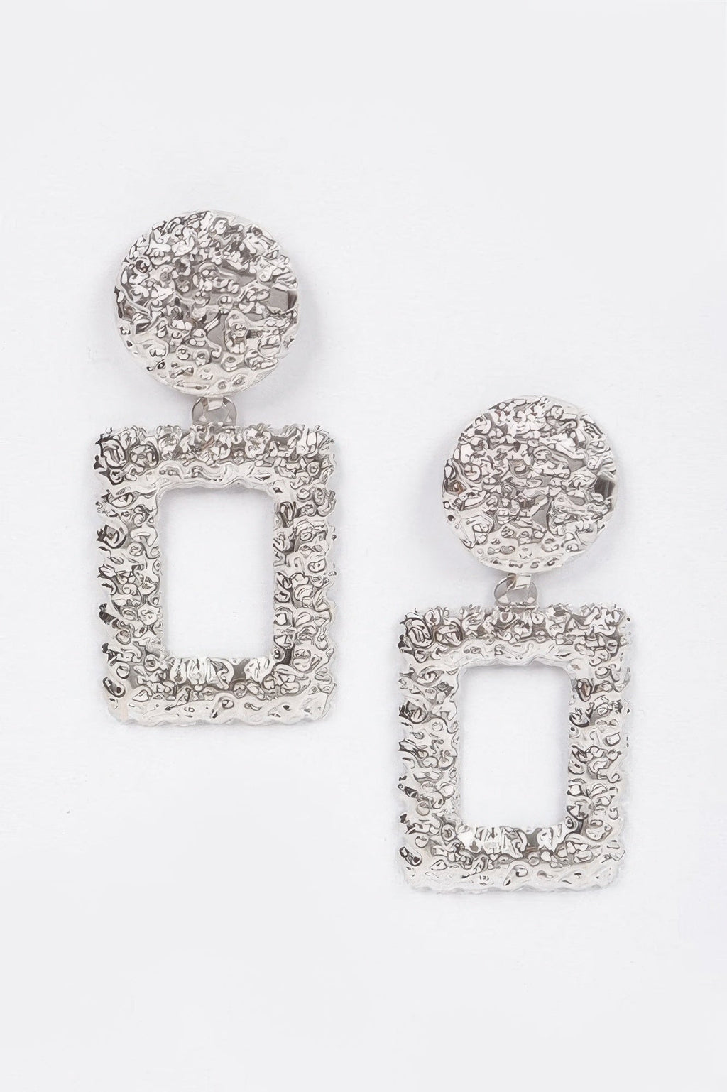 Hammered Multi Metal Earring