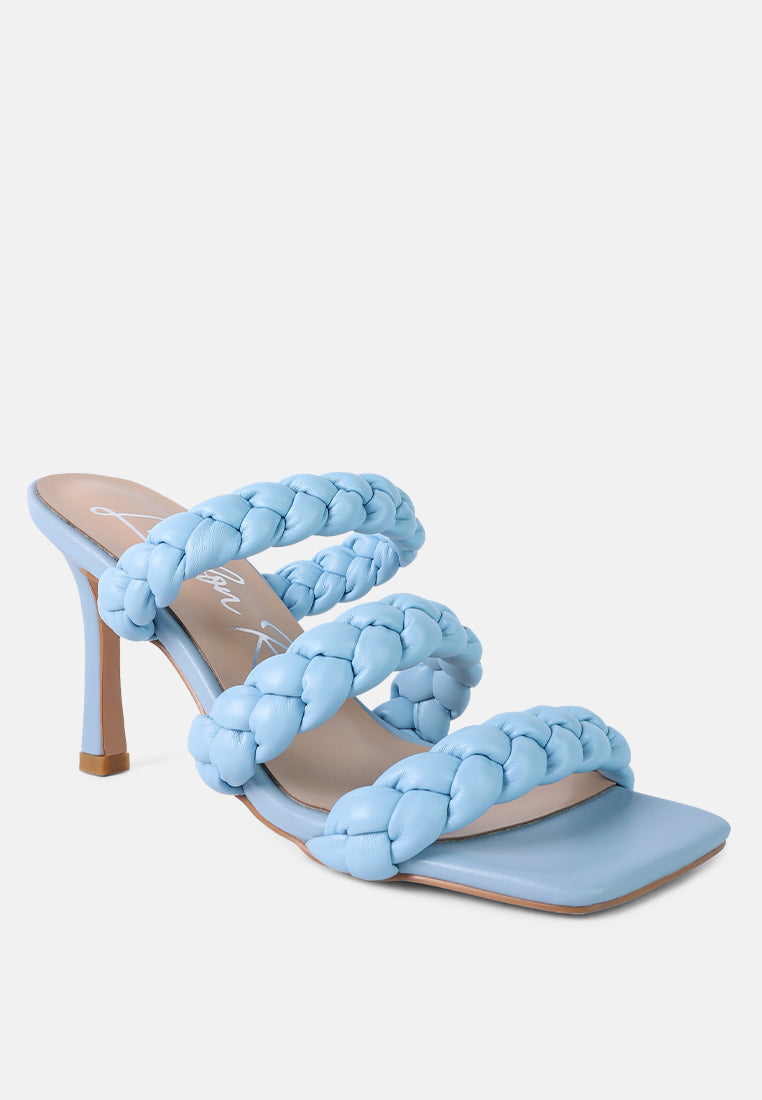 High Heel Braided Strap Casual Sandals