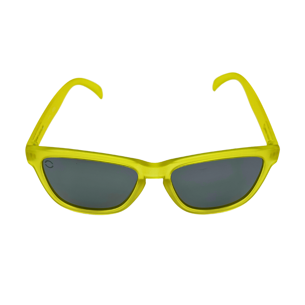 Yellow Bird Sunglasses with Dark Grey Polarized Lenses